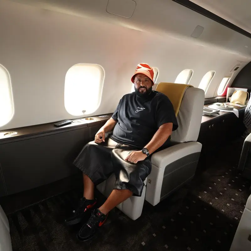 DJ Khaled outfit in Nike, Prada, and Off-White, 2023