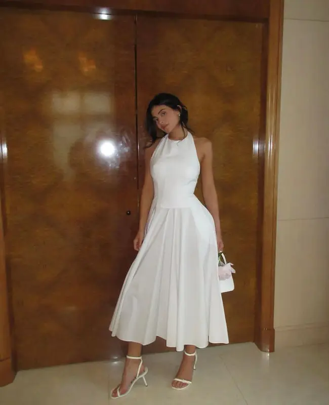 Kylie Jenner outfit in The Row, Alaïa, and Loewe, 2023