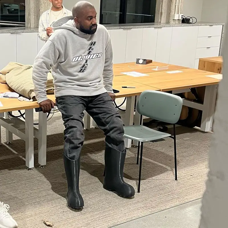 Kanye West outfit in Olivier Rogers, 2023