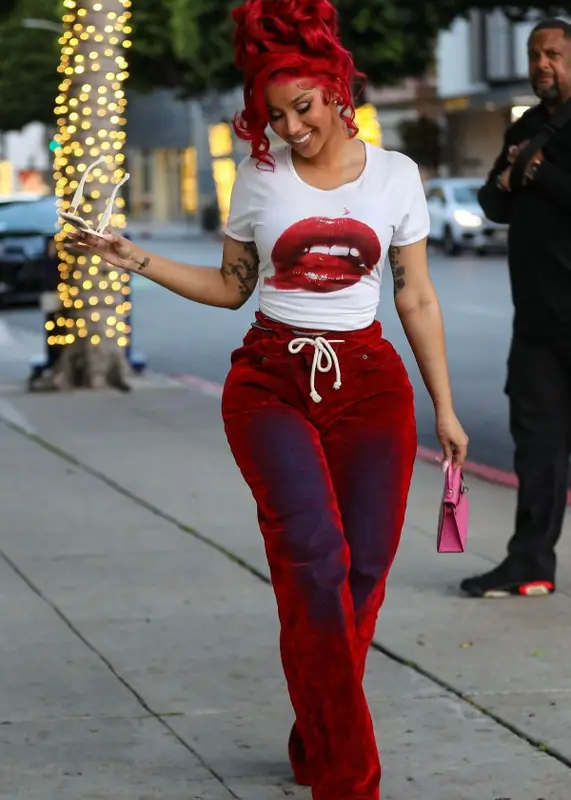 Cardi B outfit in Vivienne Westwood, Ottolinger, and Loewe, 2023