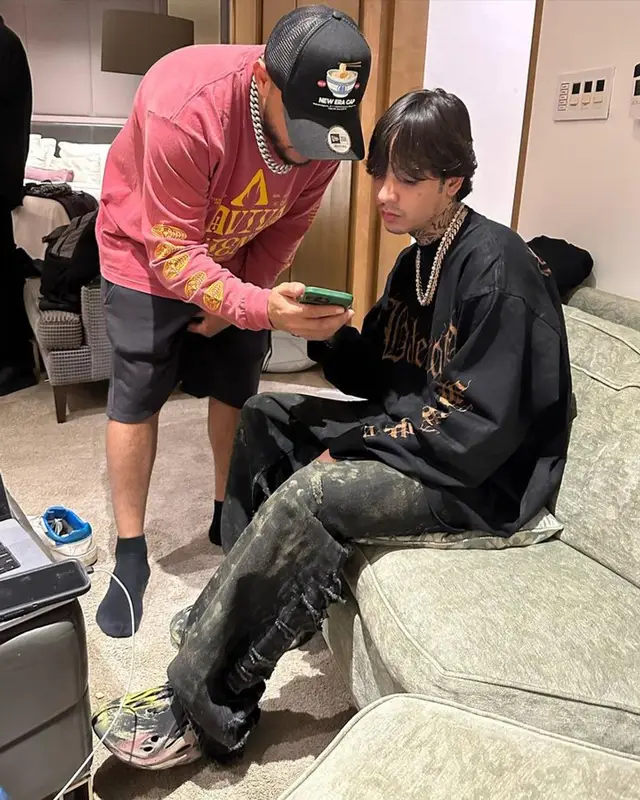 Natanael Cano outfit in Balenciaga and Adidas, 2023