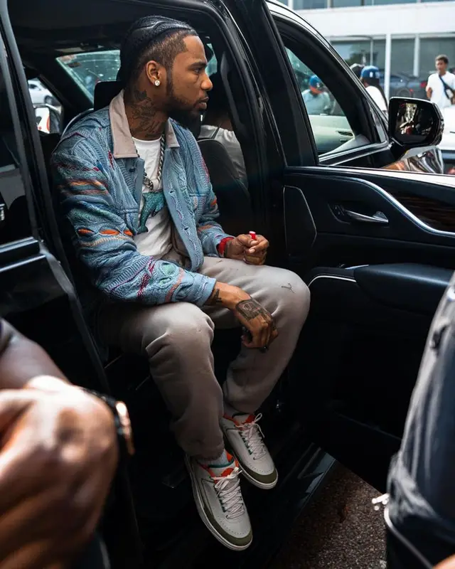 Key Glock outfit in Supreme, Fear of God, and Jordan, 2023