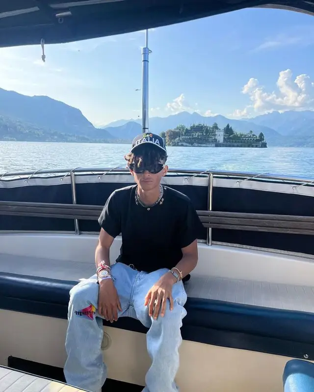 Jaden Smith outfit in MSFTSrep, Louis Vuitton, and Vintage, 2023