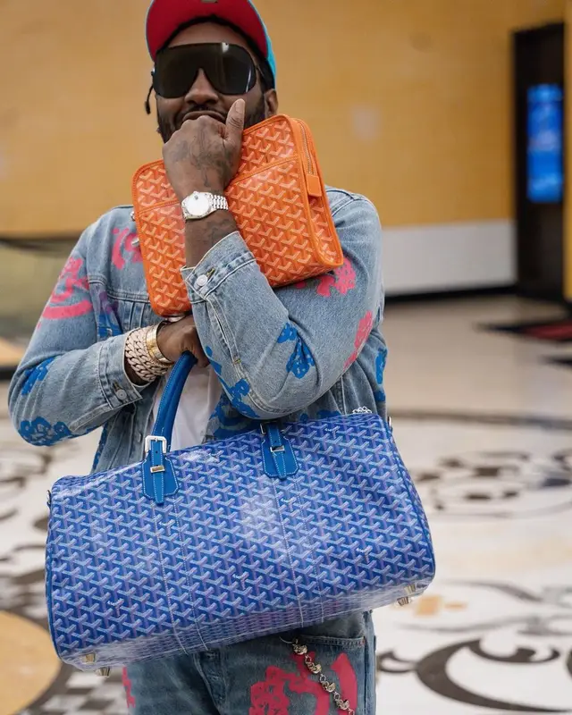 Peezy outfit in Denim Tears, Rick Owens, and Bstroy, 2023