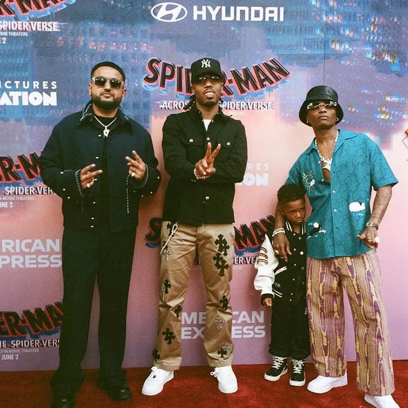 Wizkid outfit in Andersson Bell, Nike, and Bottega Veneta, 2023