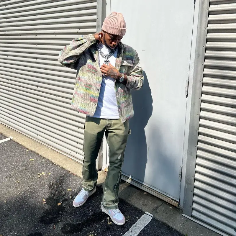 Key Glock outfit in Palm Angels, Gallery Dept., and Nike, 2023