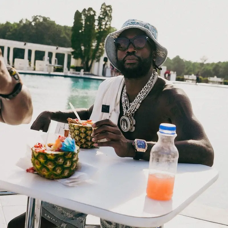 Meek Mill outfit in Jordan, Amiri, and Ethika, 2023