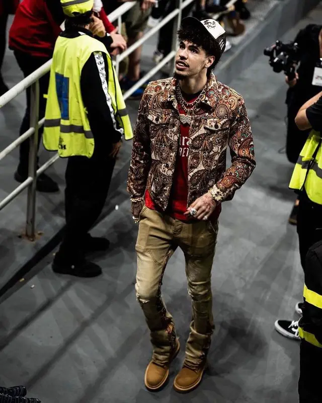 LaMelo Ball outfit in Valabasas, Puma, and LaFrance, 2023