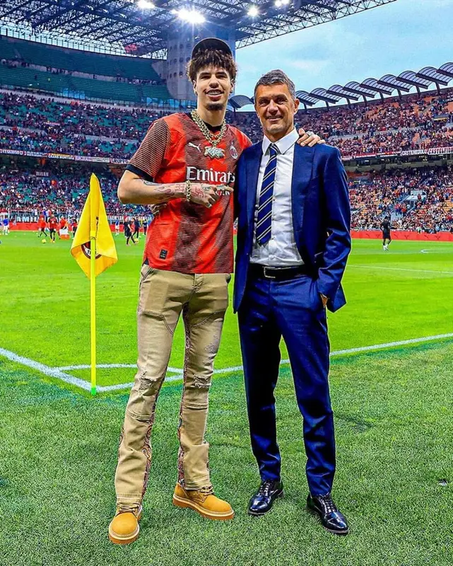 LaMelo Ball outfit in Valabasas, Puma, and LaFrance, 2023
