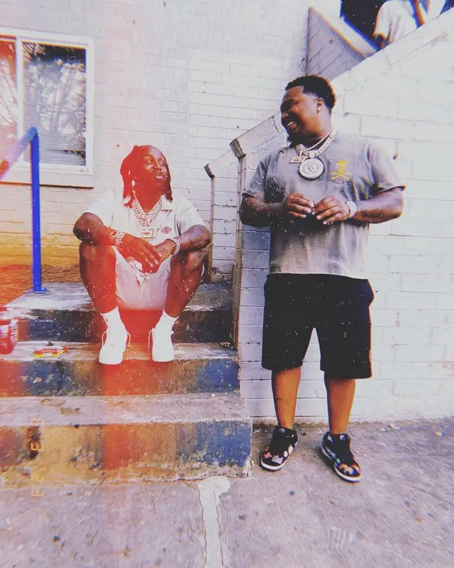 EST Gee outfit in Heron Preston and Nike, 2023