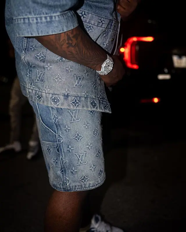 Lil Zay Osama outfit in Louis Vuitton, 2023