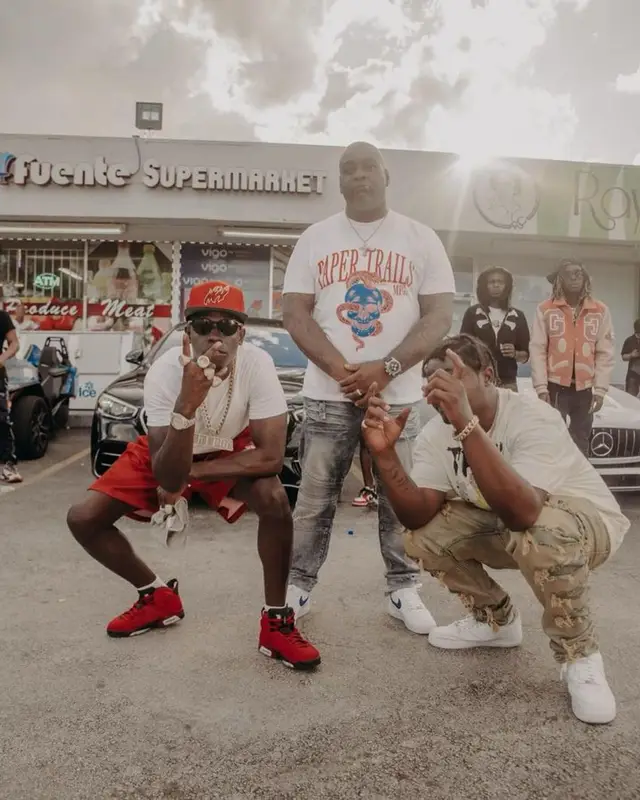 Bobby Shmurda outfit in Bape, Mitchell & Ness, and Eric Emanuel, 2023