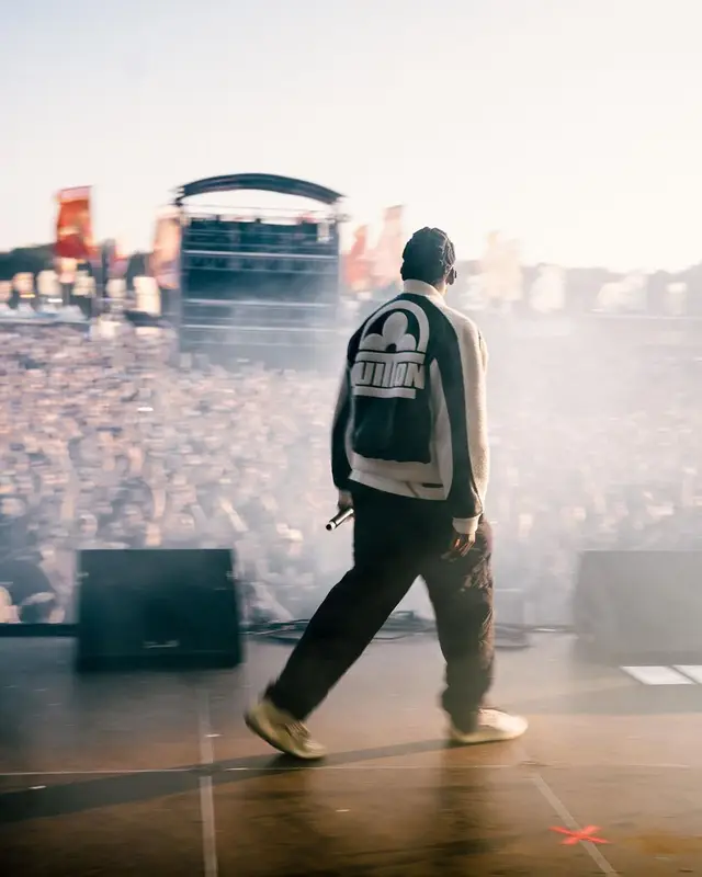 Pusha T outfit in Louis Vuitton and Adidas, 2023