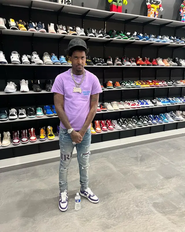 Lil Reese outfit in Gallery Dept., Amiri, and Gucci, 2023
