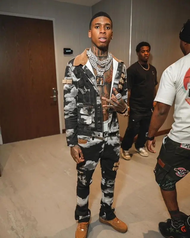 NLE Choppa outfit in The Hideout Clothing, 2023