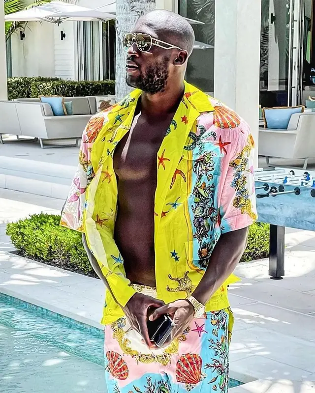 Romelu Lukaku outfit in Versace, 2022