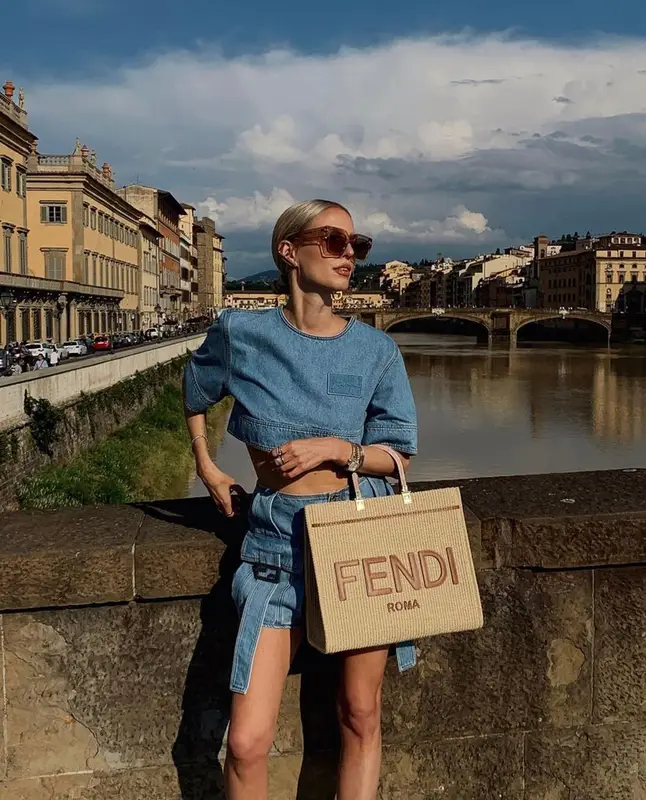 Leonie Hanne outfit in Fendi, 2023