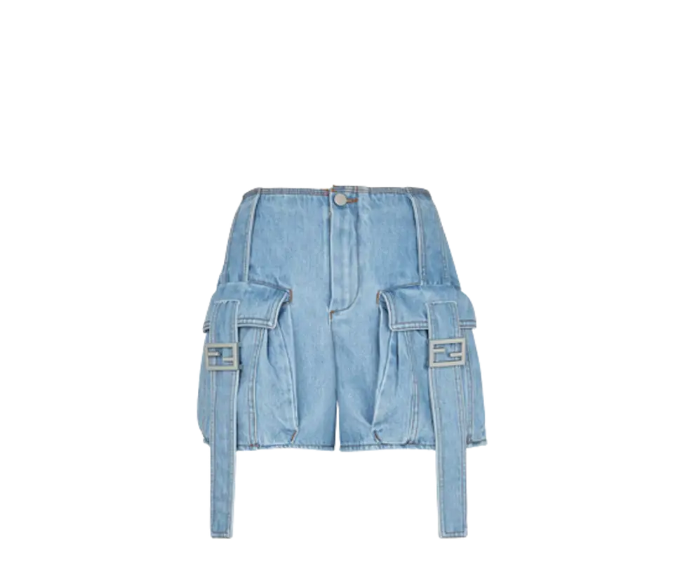 Fendi Blue Denim Shorts $1390
