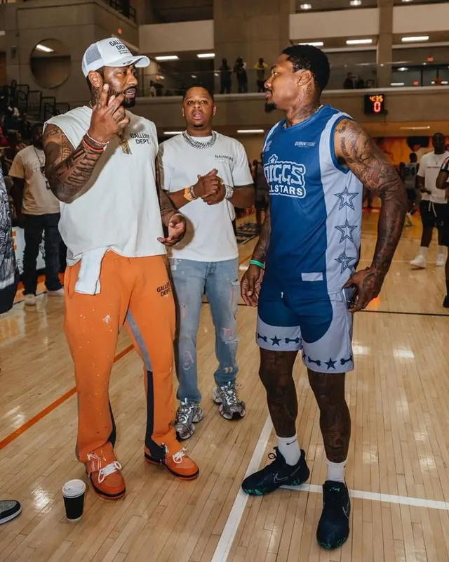 John Wall outfit in Nike, Gallery Dept., and Concepts, 2023