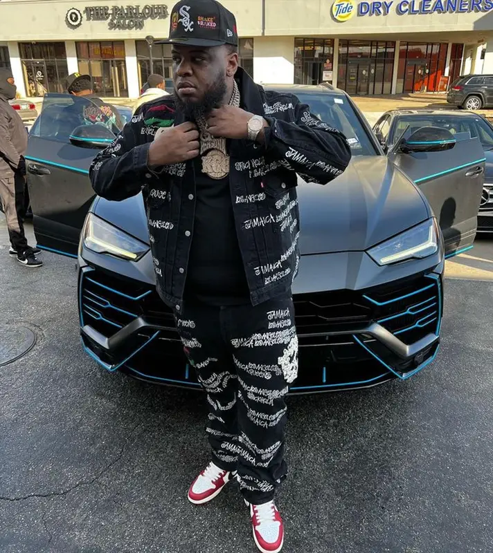 Maxo Kream outfit in Stussy, Denim Tears, and Our Legacy, 2023