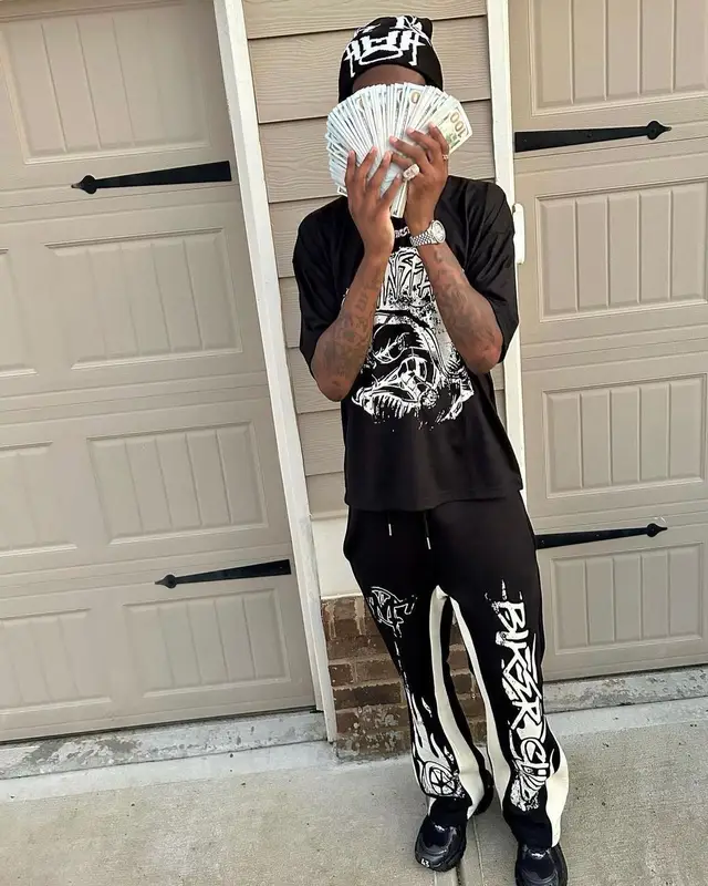 Yung Mal outfit in Merlins Father and Balenciaga, 2023