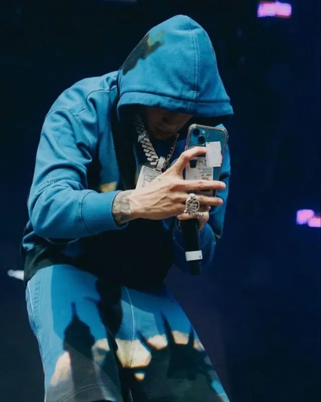 Central Cee outfit in Givenchy and Nike, 2023