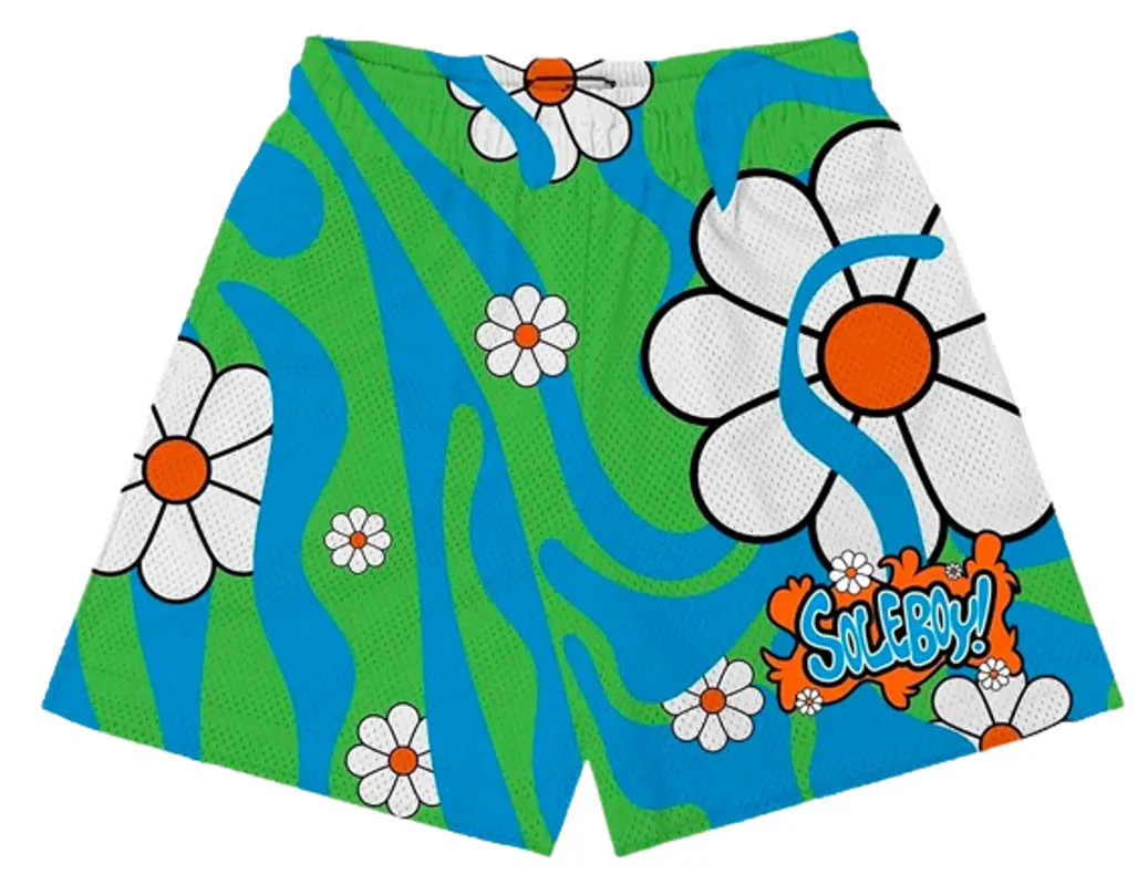 SoleBoy Groovy Green Mesh Shorts $80