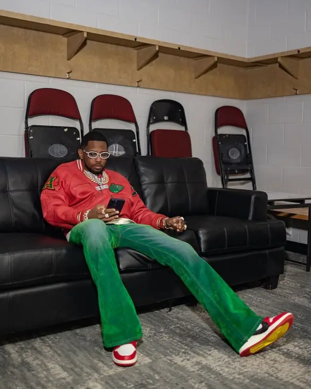 Fabolous outfit in Cout De La Liberte, Nike, and Cartier, 2023