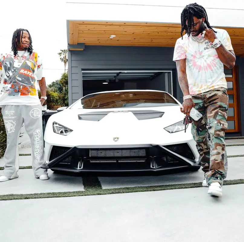Chief Keef outfit in AFB, Gallery Dept., and Amiri, 2023