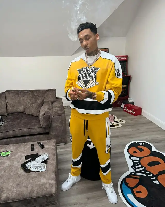 Fredo outfit in Dolce & Gabbana, Nike, and Audemars Piguet, 2023