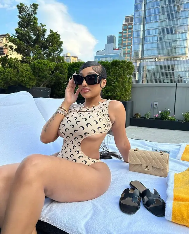 Ella Rodriguez outfit in Chanel, Saint Laurent, and Marine Serre, 2023