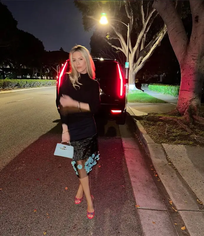 Morgan Stewart outfit in The Row, Hermes, and Prada, 2023