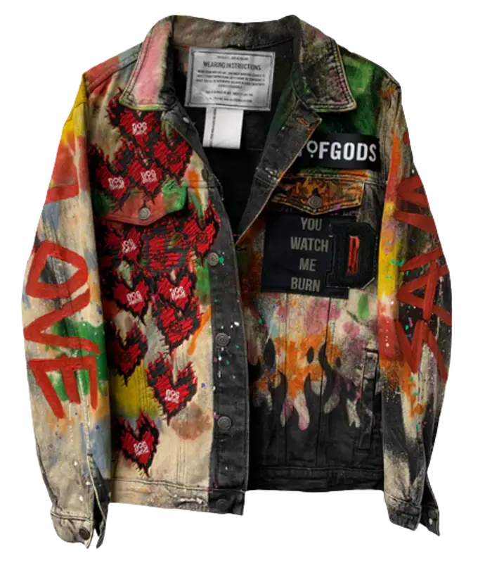 Dust Of Gods Savage Love Tie-Dye Denim Jacket $1750