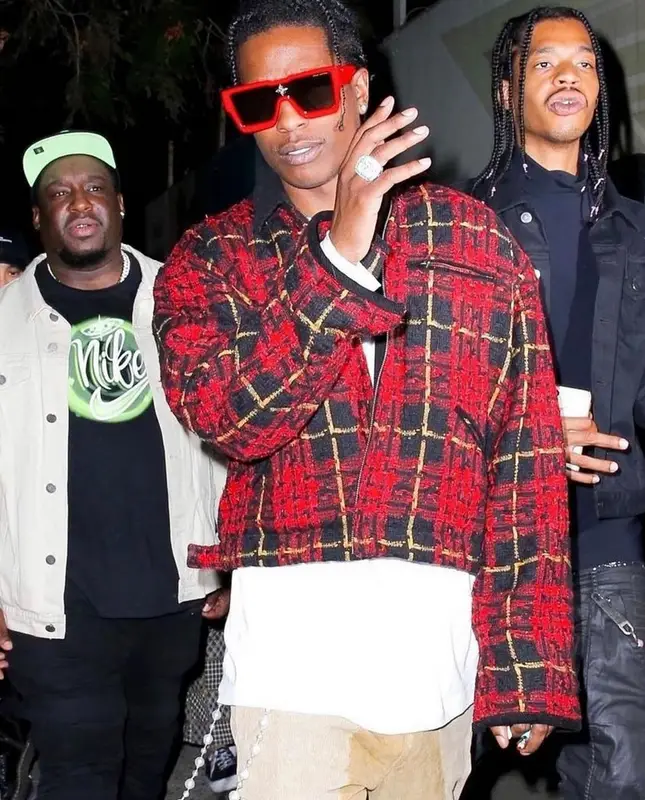 ASAP Rocky outfit in oh2eye and Louis Vuitton, 2021