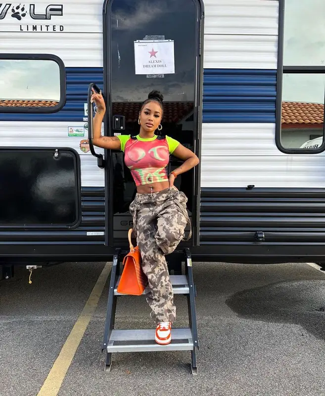Dream Doll outfit in FashionNova, Goyard, and Bape, 2023