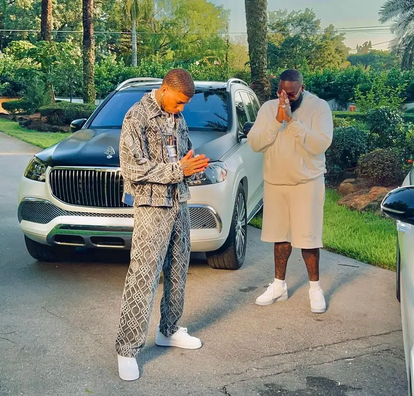 NLE Choppa outfit in Koche and Nike, 2023