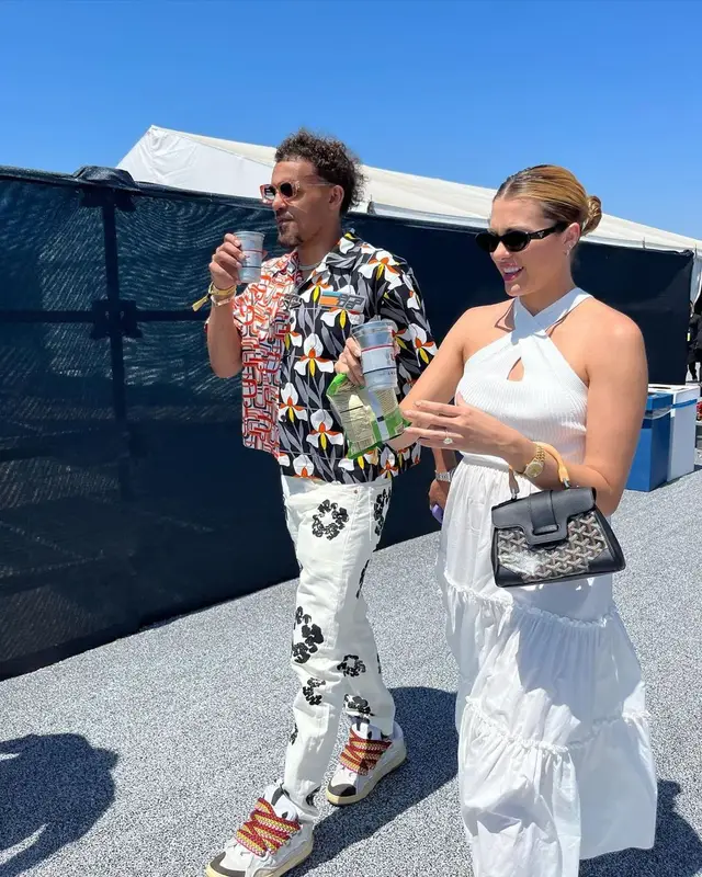 Trae Young outfit in Prada, Denim Tears, and Lanvin, 2023