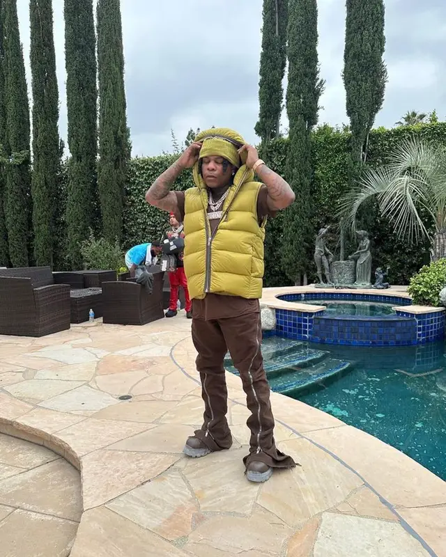 Rylo Rodriguez outfit in Rick Owens, 2023
