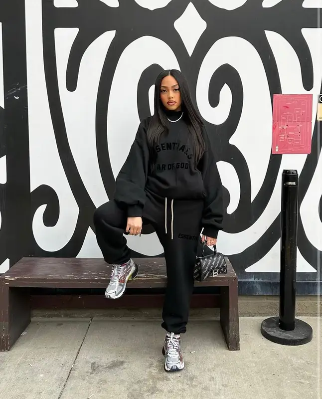 Jodie Woods outfit in Fear of God and Balenciaga, 2023