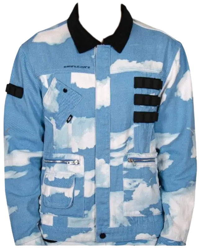 The Hideout Clothing Rifle Cloud Bleached Denim Jacket $125