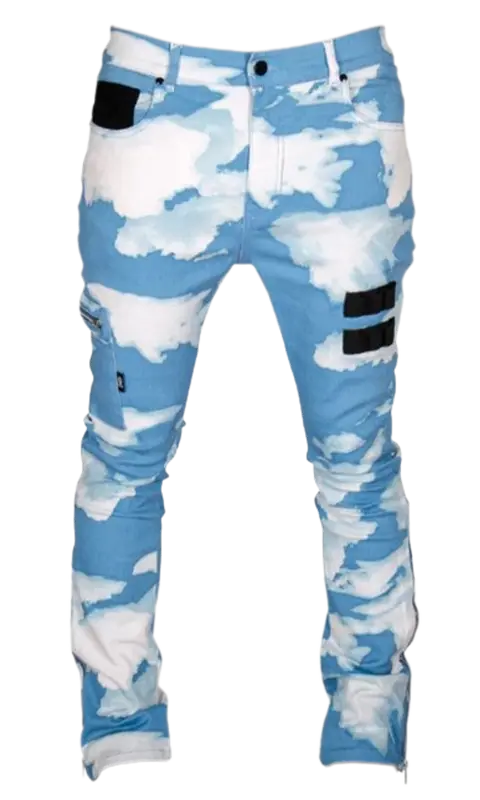 The Hideout Clothing Rifle Cloud Bleached Denim Jeans $95