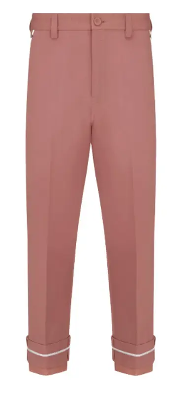 Dior Pink Thick Cotton Canvas Gardener's Pants $1650