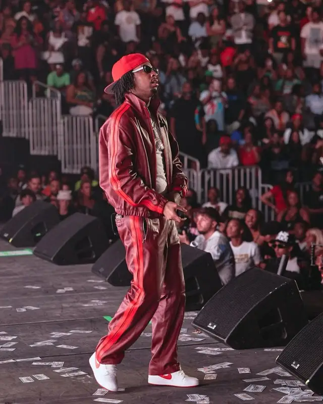 21 Savage outfit in Marni and Jordan, 2023