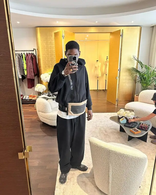 ASAP Nast outfit in Balenciaga, Salomon, and Maison Margiela, 2023
