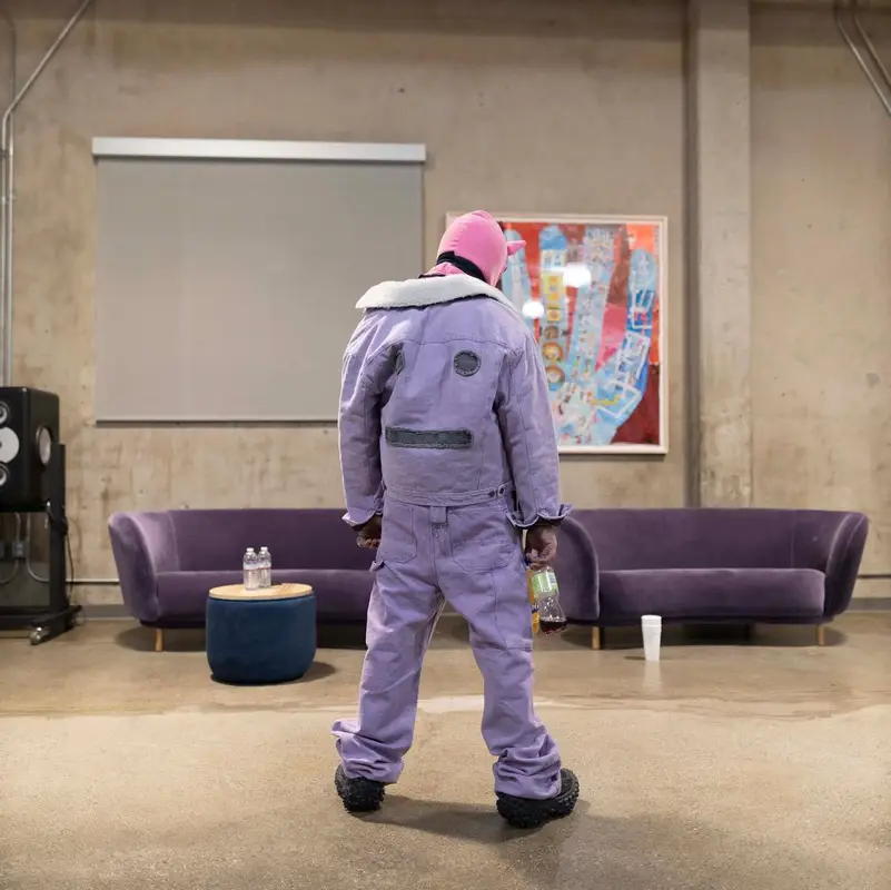 No Cap outfit in Acne Studios and Balenciaga, 2023