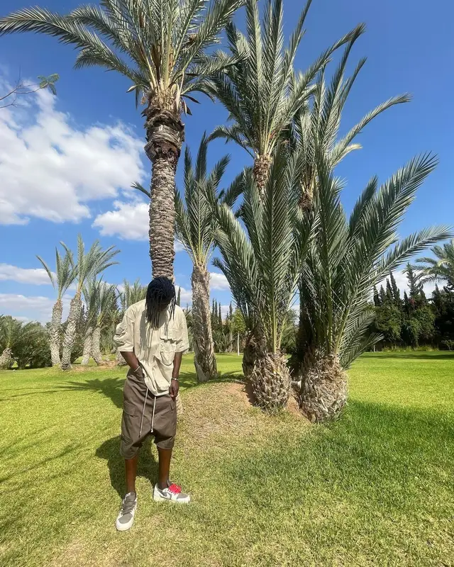 Eduardo Camavinga outfit in Jacquemus, Rick Owens, and Nike, 2023