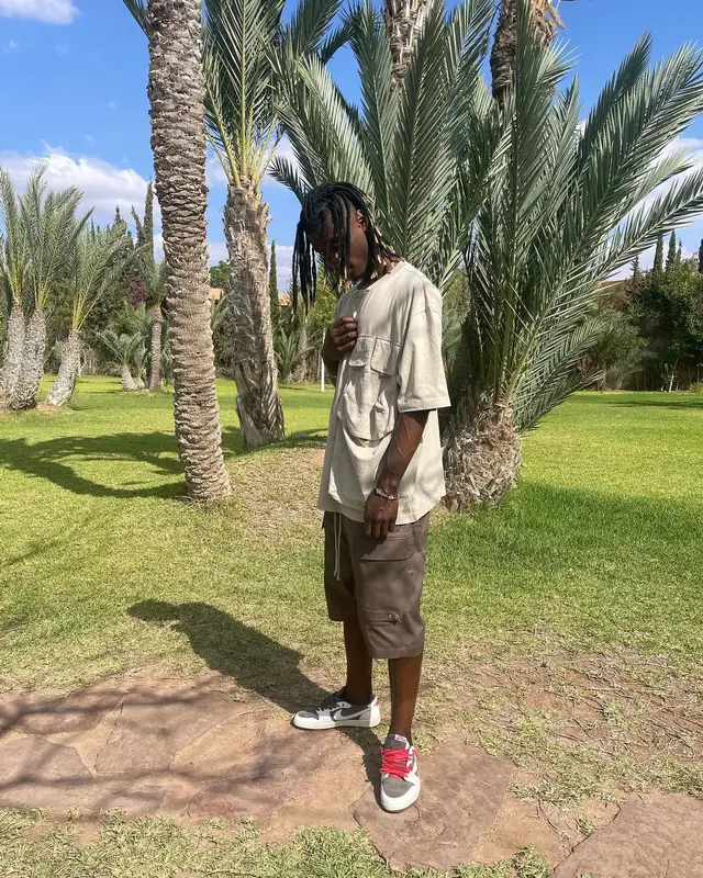 Eduardo Camavinga outfit in Jacquemus, Rick Owens, and Nike, 2023