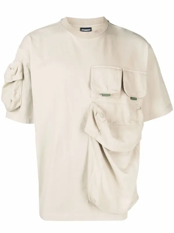 Jacquemus Cargo-Pocket Cotton T-Shirt $305