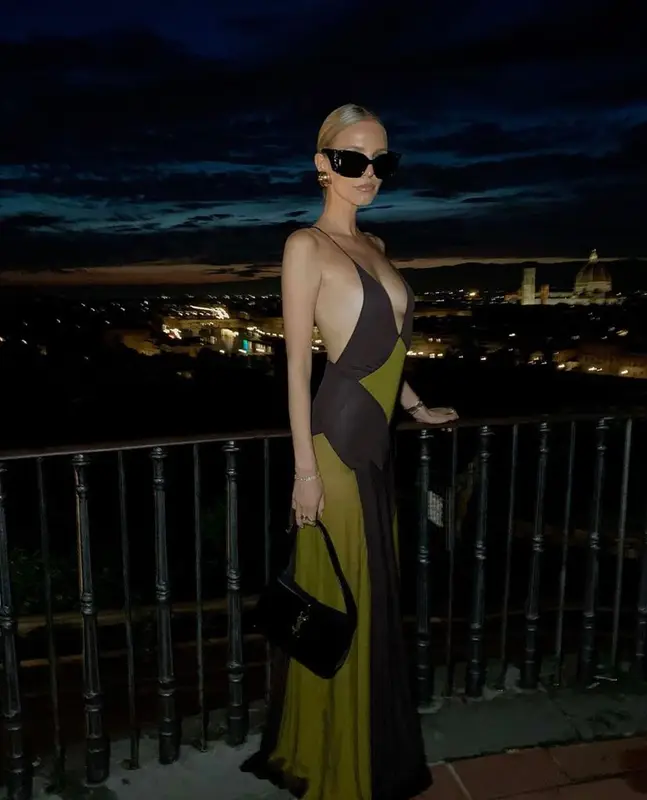 Leonie Hanne outfit in Saint Laurent, 2023