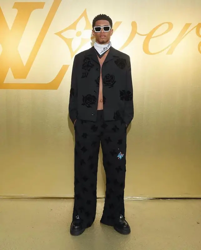Jude Bellingham outfit in Louis Vuitton, 2023